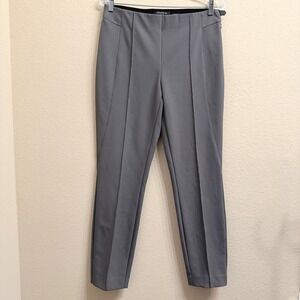 Lafayette 148 Gramercy Pants Womens 6 Gray Slim Trousers Classic Career Office